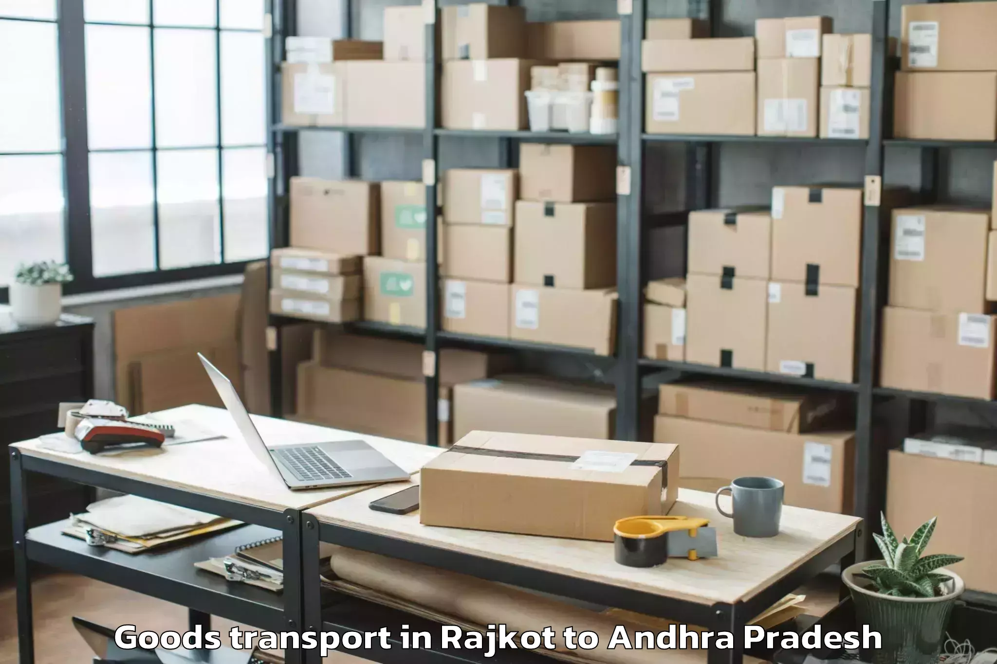 Professional Rajkot to Nuzendla Goods Transport